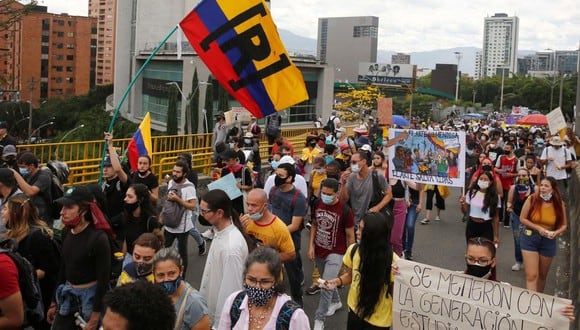 Paro Nacional en Colombia: conoce los horarios y por qué se realizan las manifestaciones. (EFE/ Luis Eduardo Noriega).