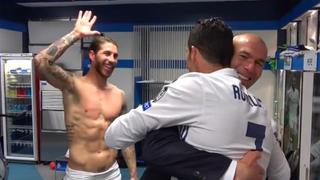 Todo un crack: vestuario del Real Madrid felicitó así a Cristiano por su triplete al Bayern [VIDEO]