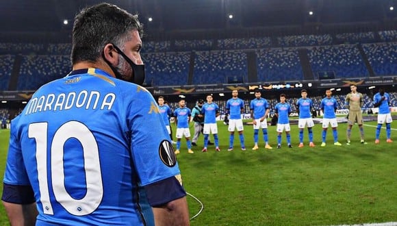 Genaro Gattuso se sumó al homenaje a Diego Maradona. (Foto: @SoyCalcio_)