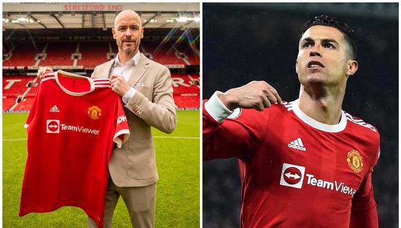 Erik ten Hag se refirió a la continuidad de Cristiano Ronaldo en Manchester United. (Foto: AP/Composición)
