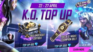 Free Fire: cómo conseguir gratis el loot de Knockout y KO Night Champion Belt