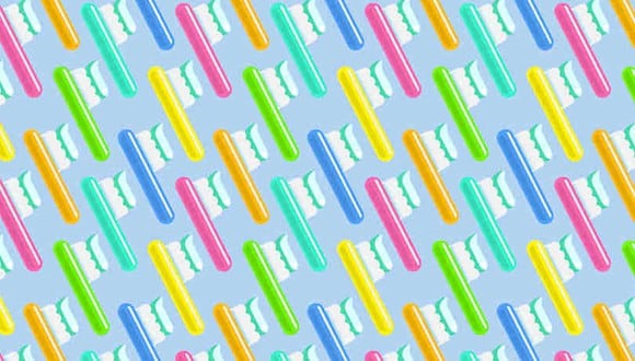 En esta imagen hay cepillos de dientes diferentes al resto. ¿Puedes hallarlos? (Foto: Noticieros Televisa)