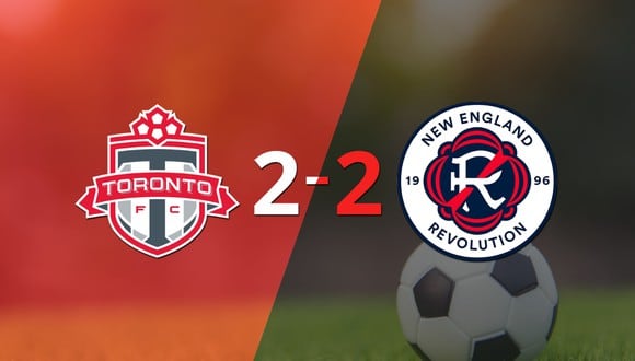 Toronto FC y New England Revolution igualaron 2 a 2