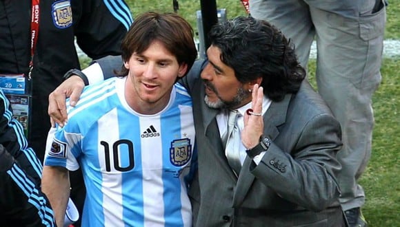 Maradona fue el DT de Lionel Messi en el Mundial 2010. (AP)