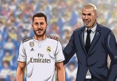 ¡Hazard junto a Beckham y Raúl! La animación que pone al belga con 'Galácticos' del Real Madrid [VIDEO]