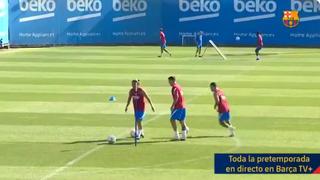 Una ‘delicatessen’: Griezmann se lució con gol de ‘rabona’ en entrenamiento del Barcelona [VIDEO]