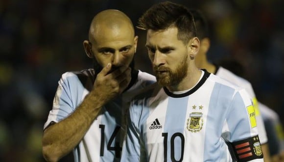 Lionel Messi se despidió de Javier Mascherano y Fernando Gago. (Foto: AP)