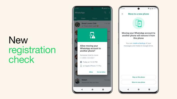 This is the popup window of the new function "account protection" by WhatsApp.  (Photo: Wabeta Info)