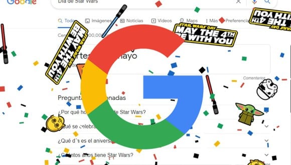 Esto es lo que pasa en Google si buscas algo relacionado a Star Wars. (Foto: Google)