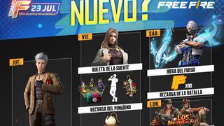 Free Fire: recompensas de la agenda semanal del 28 de julio al 2 de agosto