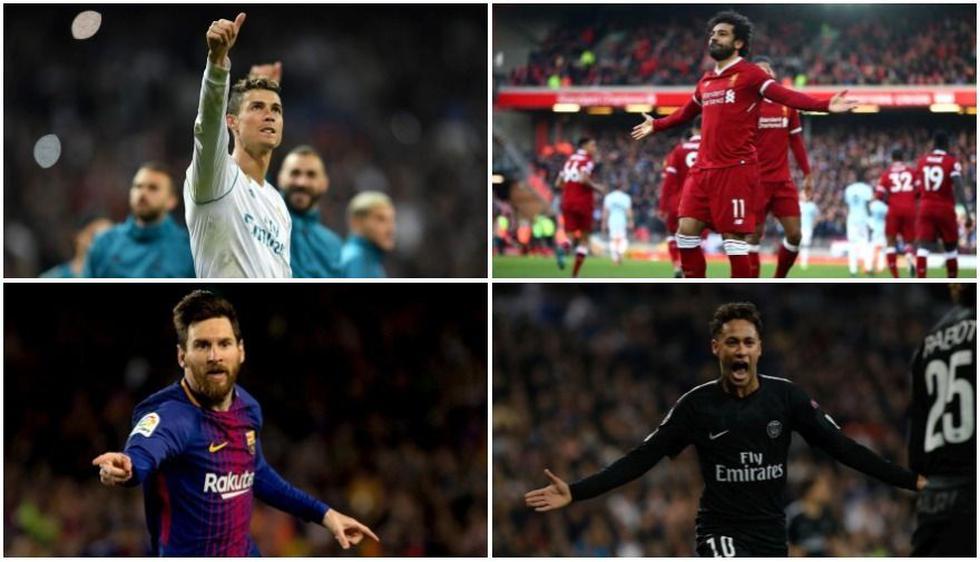 Los goleadores de la Champions League 2017-18 (Foto: Getty Images).