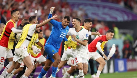 Marruecos clasificó a octavos de final del Mundial Qatar 2022. (Getty Images)