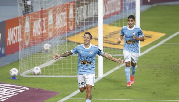 Alejandro Hohberg marcó el primer gol ante Rentistas en el Nacional. (Foto: Violeta Ayasta / @photo.gec)