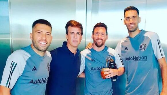 Jordi Alba tuvo su primer entrenamiento en Inter Miami y se reencontró con Messi y Busquets. (Foto: Twitter)