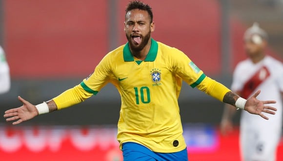 Neymar marcó tres goles ante Perú por la fecha 2 de Eliminatorias Qatar 2022. (AFP)