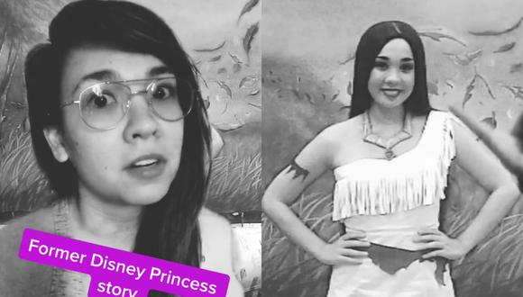 Una antigua trabajadora de Walt Disney World compartió una revelación sobre qué fué lo más extraño que le preguntaron durante sus años entreteniendo a los visitantes como Pocahontas. | Crédito: @kahnjunior en TikTok.