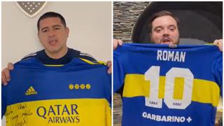 “Ídolo”: Riquelme obsequió camiseta firmada de Boca Juniors a Ibai Llanos [VIDEO]