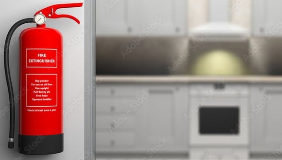 Entérate qué tipo de extintor necesitas para la casa (Foto: Adobe Stock)