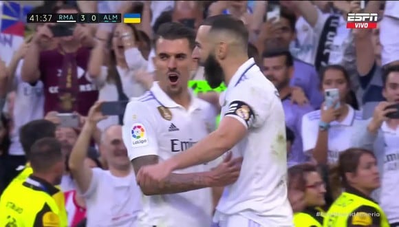 Karim Benzema fue autor del gol del 3-0 entre Real Madrid vs. Almería