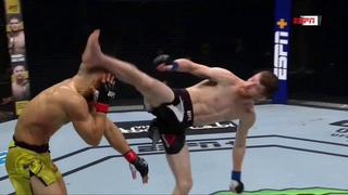 Directa a la cabeza: Sandhagen aplicó patada giratoria y derrotó a Moraes por KO en UFC Fight Island 5 [VIDEO]