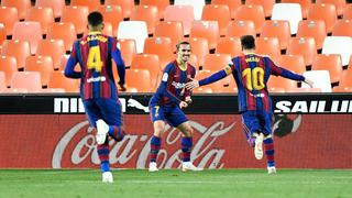 Con doblete de Lionel Messi, Barcelona derrotó 3-2 a Valencia y pelea por LaLiga