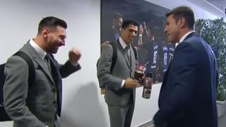¡Cracks! Messi, Suárez, Zanetti y la cámara intrusa que grabó la conversación más viral del día [VIDEO]