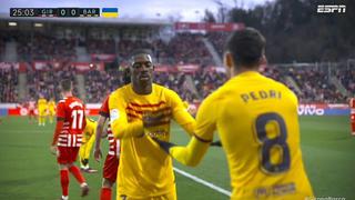 Enciende las alarmas: Dembelé salió lesionado del partido de Barcelona vs. Girona [VIDEO]