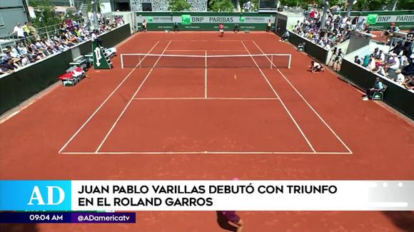 Juan Pablo Varillas en el Roland Garros