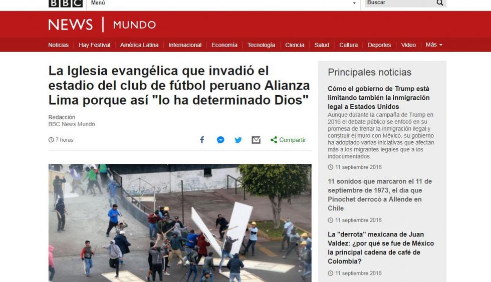 Alianza Lima vs. El Aposento Alto: así reaccionó la prensa mundial con disputa por terreno.