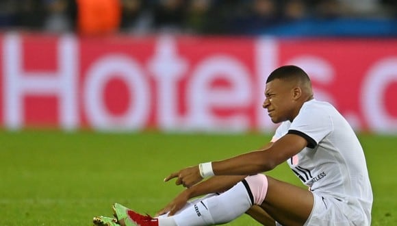 Kylian Mbappé se fue lesionado en el duelo entre PSG y Brujas por Champions League. (Foto: AFP)