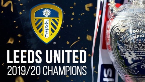 Leeds United ganó la Championshio por segunda vez en su historia. (Twitter)