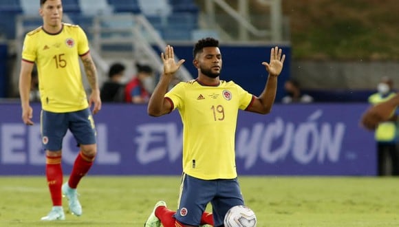 Miguel Borja lleva tres goles con la Selección Colombia en lo que va de las Eliminatorias para Qatar 2022. (Foto: Getty Images)