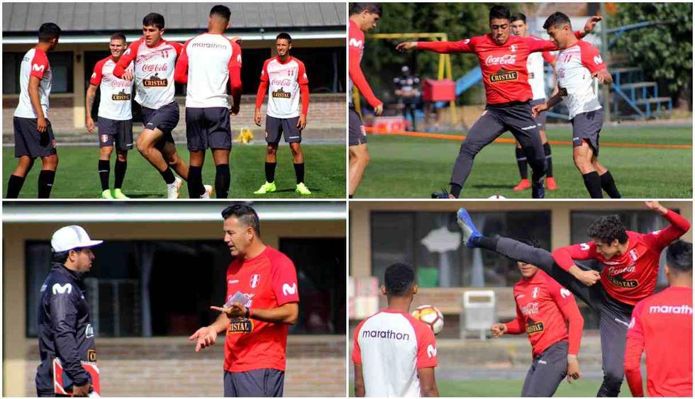 La selección peruana sub 20 completó su primer trabajo en Chile (Foto: Photosport).