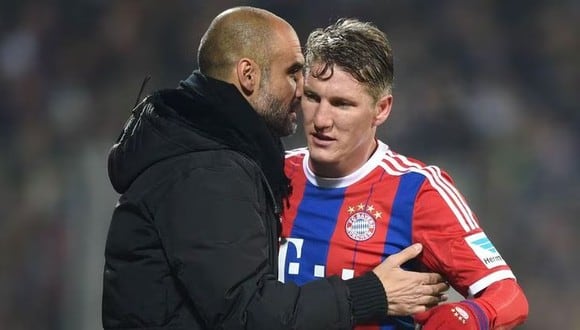 Pep y Schweinsteiger trabajaron juntos durante dos temporadas en el Bayern Múnich. (Foto: Getty Images)