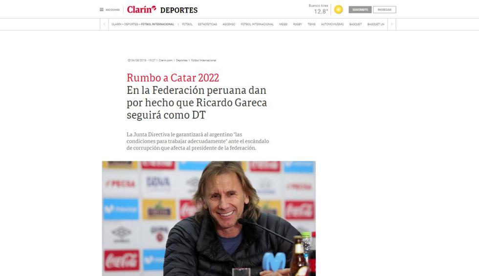 RIcardo Gareca firmaría su renovación con la Selección Peruana en las próximas horas, afirmó la FPF. (Captura)