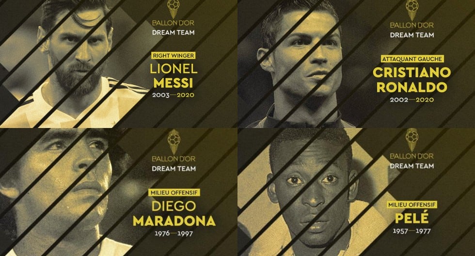 El 11 de leyendas del Balón de Oro. (Foto: France Football)
