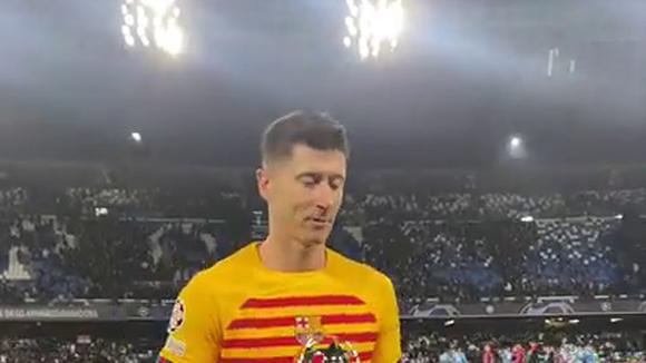 Lewandowski anotó un gol en el partido ante Napoli por la Champions. (Video: Barcelona)