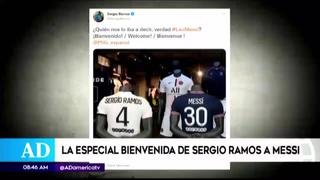 Sergio Ramos tiende la mano a Lionel Messi en París