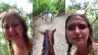 Joven turista se embriaga, se pierde durante paseo a caballo y graba un insólito video 