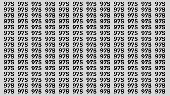 Si eres muy observador y tienes los ojos de un águila, intenta encontrar el número 973 entre los 975 en esta ilusión óptica. (Foto: jagranjosh)