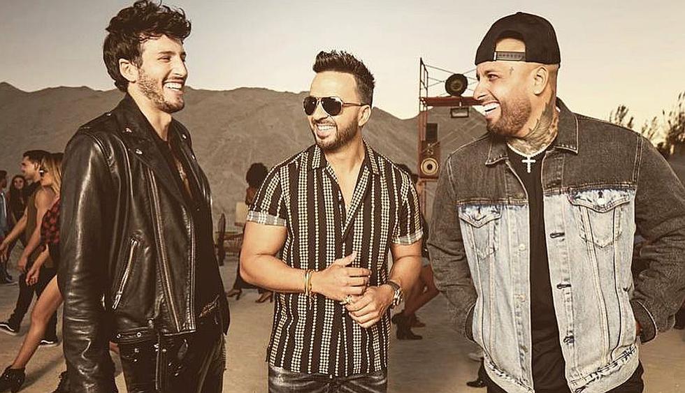Luis Fonsi, Sebastián Yatra y Nicky Jam estrenaron su nuevo tema “Date la vuelta”. (Foto: Captura)