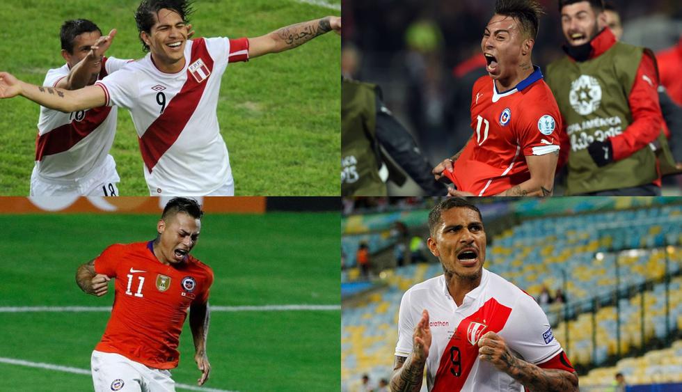 Perú vs. Chile | Guerrero y Vargas, la lucha por convertirse en el máximo goleador de la Copa América (Foto: Internet / Agencias / Getty Images)