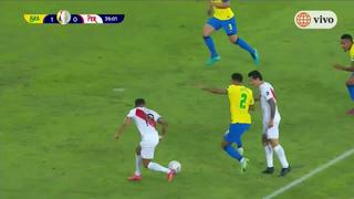 Pasó susto el ‘Scratch’: Yotún estuvo muy cerca del gol en el Perú vs. Brasil [VIDEO]