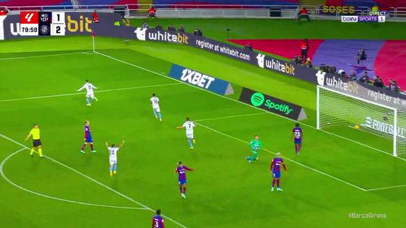 Gol de Valery Fernández para el 3-1 de Girona vs. Barcelona. (Video: BEIN HD)