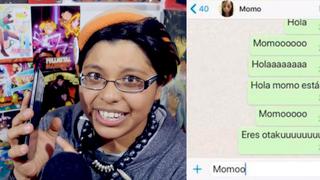 ¿Momo, el viral de WhatsApp, es Otaku? Youtuber le hizo pregunta y pasó esto [VIDEO]