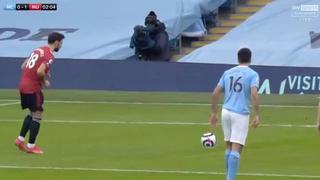 De vestuario: Bruno Fernandes abre el marcador en el Manchester City vs Manchester United [VIDEO]