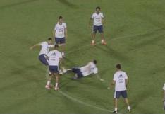 Messi se 'cabreó': no le gustó la ronda y se barrió contra compañero en entrenamiento de la 'Albiceleste' [VIDEO]