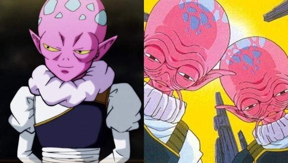 A la izquierda, un Yardrat en "Dragon Ball Super" (2017). A la derecha, en "Dragon Ball Z" (1991). (Imágenes: Toei Animation)