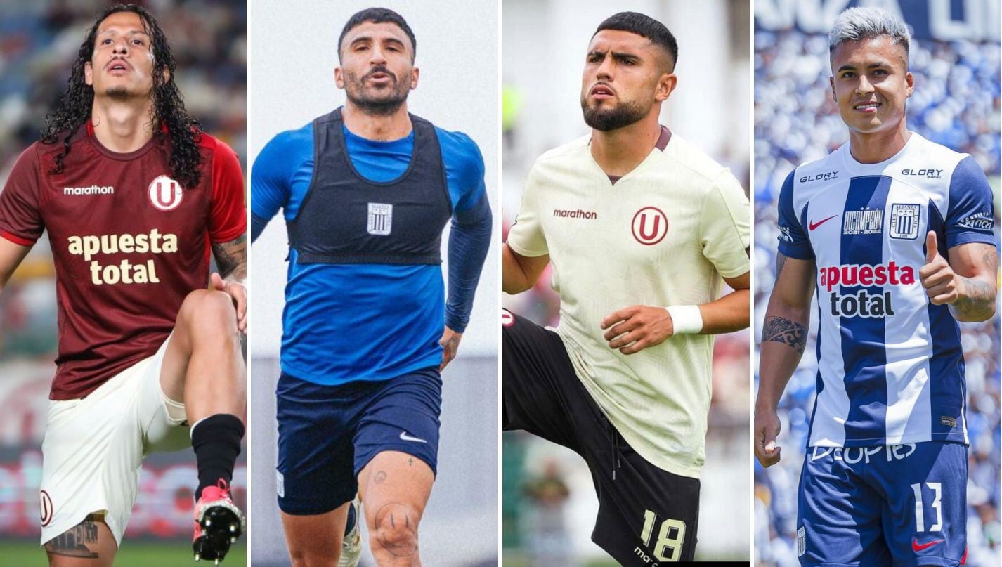 Conoce a los jugadores de Universitario y Alianza Lima que han sumado más minutos en la temporada 2023. (Foto: collage)