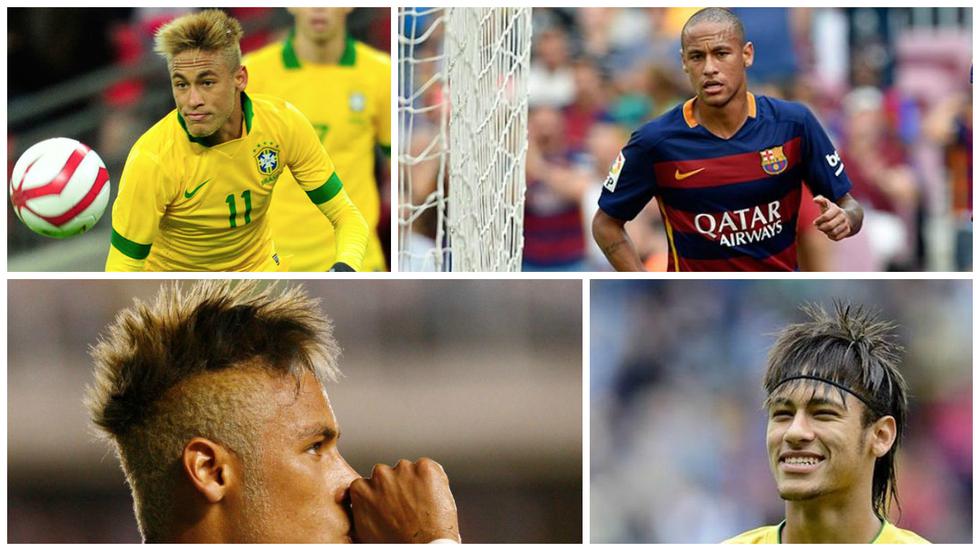 Los cambios de look de Neymar a lo largo de su carrera.